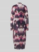 comma Midikleid mit Raffungen in Lila, Größe 38