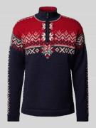 Dale of Norway Wollpullover mit Troyer-Kragen in Dunkelblau, Größe M