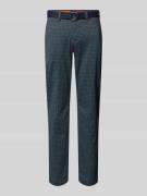 MCNEAL Slim Fit Chino mit Gürtel in Marine, Größe 106