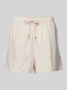 Vero Moda Loose Fit Shorts mit Leinen-Anteil Modell 'MICHELLE' in Beig...