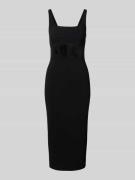 Lipsy Midikleid mit semitransparentem Einsatz in Black, Größe 34