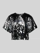 Selected Femme Cropped Blusenshirt mit Paillettenbesatz Modell 'TANA' ...
