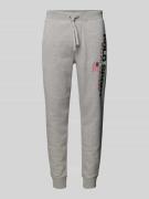 Polo Sport Slim Fit Sweatpants mit Label-Print in Hellgrau Melange, Gr...