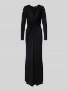 Lauren Ralph Lauren Abendkleid mit V-Ausschnitt Modell 'NADIRA' in Bla...