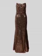 Hey Kyla Abendkleid mit Paillettenbesatz in Kupfer, Größe 32