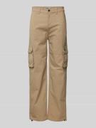 REVIEW Cargohose mit Label-Detail in Beige, Größe XS