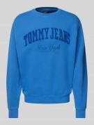 Tommy Jeans Sweatshirt mit Label-Details in Royal, Größe L