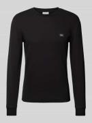 Calvin Klein Jeans Longsleeve mit Label-Stitching in Black, Größe M