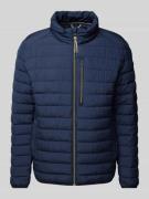 Fynch-Hatton Steppjacke mit Stehkragen in Marine, Größe L