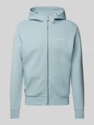 CK Calvin Klein Sweatjacke aus Viskose mit Label-Print in Sky, Größe X...