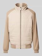 Christian Berg Men Steppjacke mit Stehkragen in Beige, Größe 3XL