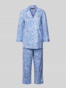 Lauren Ralph Lauren Pyjama mit Streifenmuster in Blau, Größe L