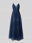 Laona Abendkleid mit Effektgarn in Dunkelblau, Größe 38