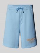 Hugo Blue Sweatshorts mit Label-Print Modell 'Nomario' in Hellblau, Gr...