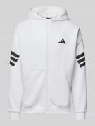 ADIDAS SPORTSWEAR Sweatjacke mit Logo-Print in Weiss, Größe L