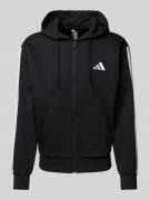 ADIDAS SPORTSWEAR Sweatjacke mit Logo-Stitching in Black, Größe L