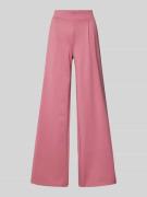 ICHI Wide Leg Stoffhose mit Bundfalten Modell 'KATE' in Rosa, Größe XL