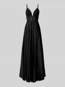 Luxuar Abendkleid mit Herz-Ausschnitt und Strasssteinbesatz in Black, ...