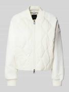 Marc Cain Steppjacke mit Zweiwege-Reißverschluss in Offwhite, Größe 34