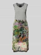 Marc Cain Midikleid im Stufen-Look in Black, Größe 46