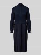 Marc Cain Midikleid im Stufen-Look in Marine, Größe 38