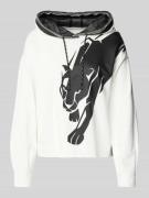 Marc Cain Hoodie mit Motiv-Print in Black, Größe 34