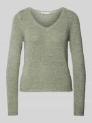 Only Regular Fit Strickpullover mit V-Ausschnitt Modell 'GEENA' in Sch...