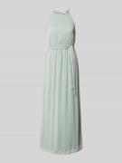 Vila Maxikleid mit Bindegürtel Modell 'FALIA' in Schilf, Größe 38