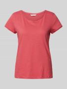 Tom Tailor Regular Fit T-Shirt aus reiner Baumwolle in Pink, Größe L