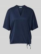 Tom Tailor Relaxed Fit T-Shirt mit Fledermausärmeln in Marine, Größe L