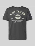 Tom Tailor Regular Fit T-Shirt aus reiner Baumwolle mit Label Print in...