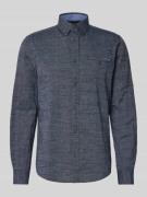 Tom Tailor Regular Fit Freizeithemd aus reiner Baumwolle in Dunkelblau...