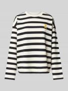 Armedangels Sweatshirt mit Label-Stitching Modell 'FRANKAA' in Offwhit...