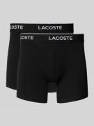 Lacoste Boxershorts mit elastischem Label-Bund im 3er-Pack in Black, G...