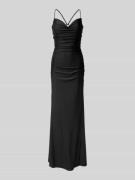 Unique Abendkleid mit Raffungen in Black, Größe 36