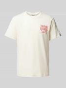 Replay T-Shirt mit Label-Print in Offwhite, Größe M