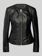 Cabrini Shaped Fit Lederjacke aus echtem Lammnappa in Black, Größe 44