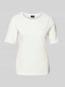 s.Oliver BLACK LABEL Shaped Fit T-Shirt aus Baumwoll-Mix mit Satin-Bes...