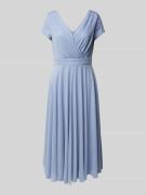 Vera Mont Knielanges Cocktailkleid in Wickel-Optik in Hellblau, Größe ...