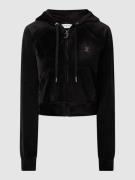 Juicy Couture Sweatjacke mit Kapuze Modell 'MADISON' in Black, Größe M