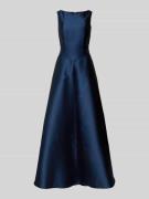 Swing Abendkleid mit Eingrifftaschen in Marine, Größe 34