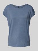 Vero Moda Comfort Fit T-Shirt mit Effekt Garn Modell 'LAVA' in Blau, G...