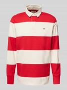 Gant Sweatshirt mit Polokragen Modell 'RUGGER' in Rot, Größe 4XL