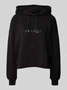 ARMANI EXCHANGE Cropped Hoodie mit Kapuze in Black, Größe M