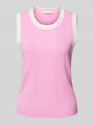 LIU JO SPORT Tanktop mit Strukturmuster in Pink, Größe L