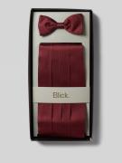 Blick Kummerbund aus Seide mit Fliege in Bordeaux, Größe 1