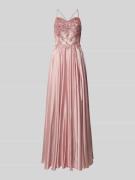 Mascara Abendkleid mit Paillettenbesatz in Rosa, Größe 38