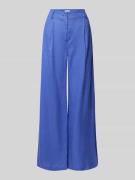 Christian Berg Woman Wide Leg Leinenhose mit Bundfalten in Blau, Größe...