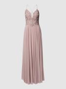 Mascara Abendkleid mit Zierbesatz in Mauve, Größe 36