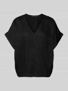 Lanius Relaxed Fit Bluse mit V-Ausschnitt in Black, Größe 34